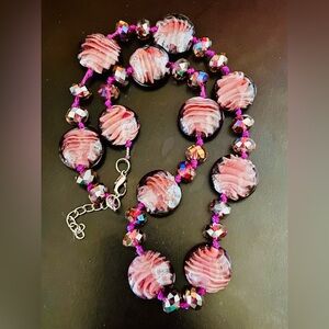 Artisan Lampwork Glass Bead Necklace